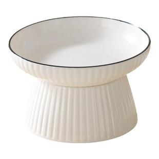 猫碗陶瓷猫食盆高脚保护颈椎大容量防打翻猫咪大口径宽口宠物饭盆