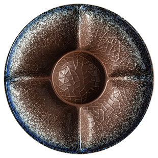 日式客厅创意分格零食盘小吃盘高颜值陶瓷菜盘子点心盘寿司盘商用