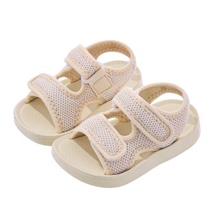 幸福玛丽鞋儿童凉鞋软男童夏季新款宝宝1-5岁学步沙滩防滑魔术贴