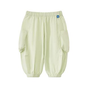 Babycare梭织工装长裤春装儿童宽松男童休闲女童运动阔腿宝宝裤子