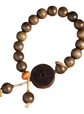 龙虎山法物灵木山鬼花钱手串镯手链道家本命年护身符多宝手串手持