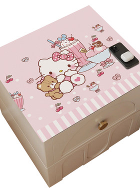 女生卡通Kitty猫皮革免洗桌布