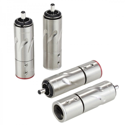 日本FURUTECH古河FT-111 发烧镀金镀铑RCA插头莲花信号插头 免焊