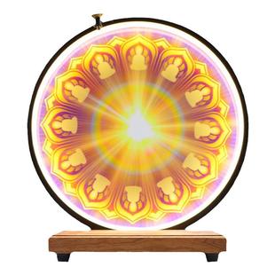 【定制】佛龛圆形背景灯佛光普照金光神咒楞严咒心经观音佛像底座