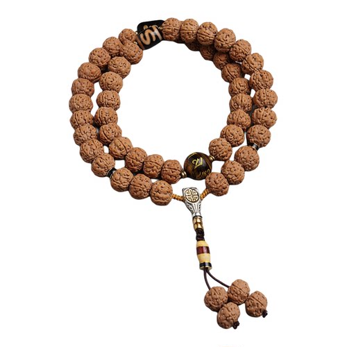 一代老树王小金刚菩提手串原皮原籽盘龙纹佛念珠文玩天珠配饰手持