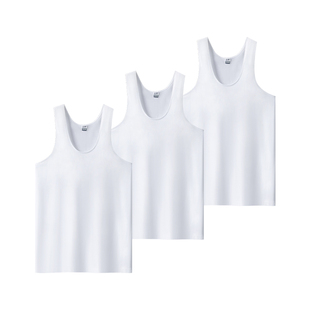 三枪背心男纯棉夏季薄款青年全棉无袖内衣100%新疆棉运动宽松汗衫