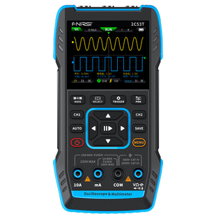 FNIRSI2C53T双通道50M数字示波器4位半万用表信号发生器三合一
