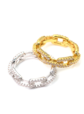 链条戒指女简约镀金小众