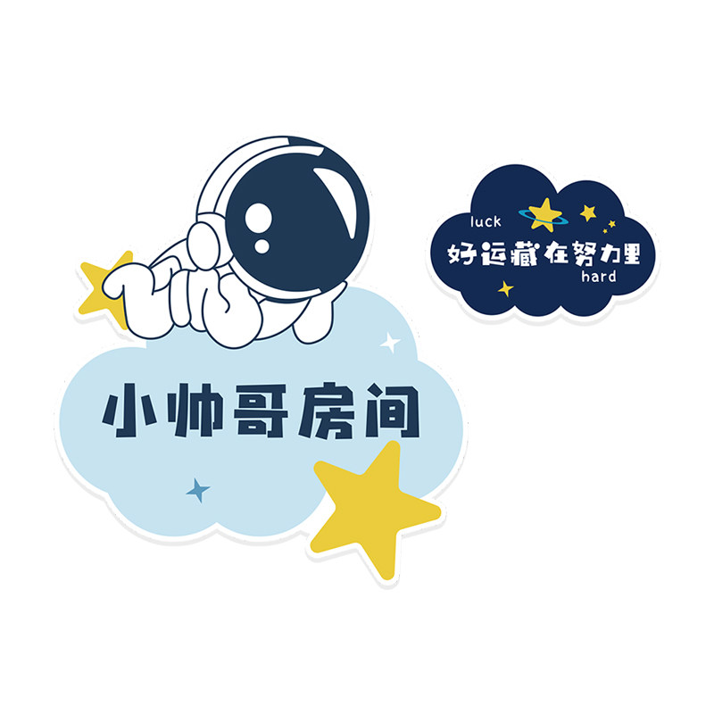 儿童房门装饰挂牌创意门贴男孩