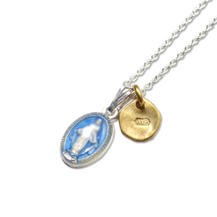 日本AMP JAPAN蓝色树酯精致男女小巧项链16AHK-132