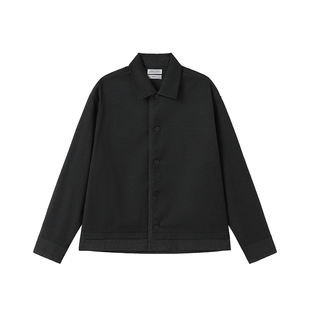 WHIMNOTION 26SS「假两件」拼接千鸟格衬衫夹克外套简约休闲百搭