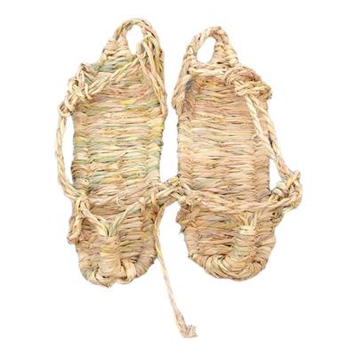 纯手工编织草鞋男女凉鞋装饰道具