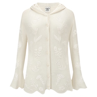 ODTD 26春夏新款 水溶羊毛花朵刺绣针织开衫/背心 SOLSOL