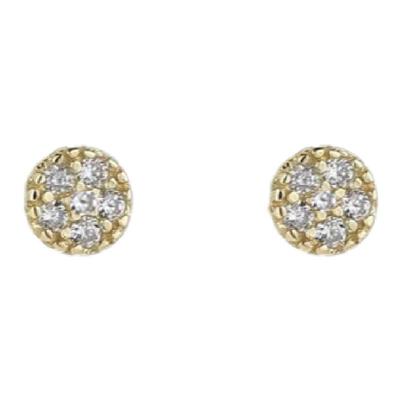 可戴迷你隐形纯银锆石圆盘耳骨钉