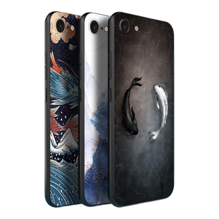 适用苹果SE3手机壳iPhonese3保护套三代防摔硅胶软壳iPhone SE2全包超薄磨砂个性创意定制浮雕中国风男女新款