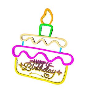 海底捞生日快乐led霓虹灯牌火锅酒店氛围手举牌装饰团建宴会道具