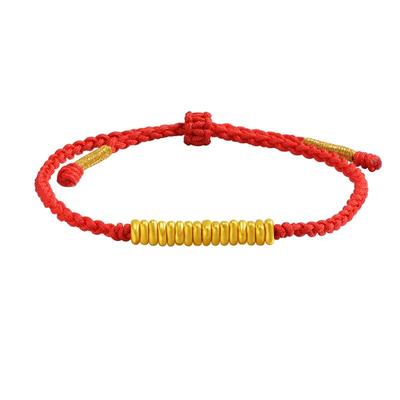 老庙黄金足金手饰3D工艺手绳手链