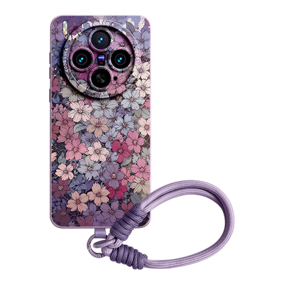 复古风五色花海编织手绳硅胶壳