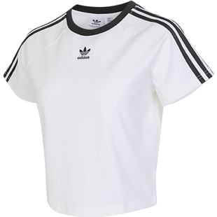 adidas阿迪达斯三叶草女子运动休闲短袖T恤JC8704