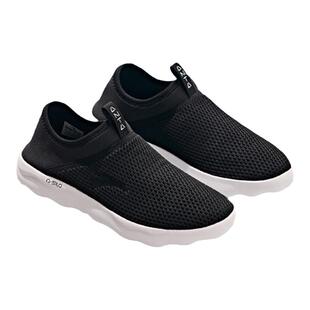 安踏男鞋网面运动鞋2026春季官网男士透气网鞋一脚蹬懒人休闲鞋