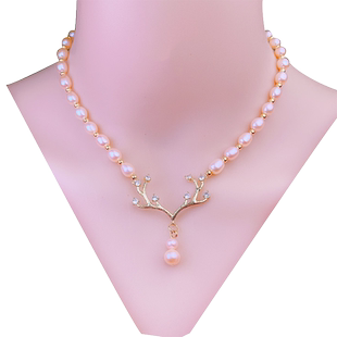 戴多美真珍珠高级感项链女轻奢小众简约吊坠锁骨链送妈妈的礼物