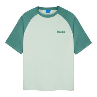 ics丨iconslab插肩袖字母印花短袖T恤美式复古百搭休闲国潮体恤夏