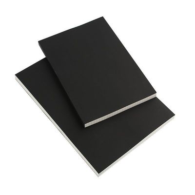 四方伙伴超厚A5空白笔记本黑卡牛皮纸横线网格记事本复古学生实用草稿本日记本子记录方格格子