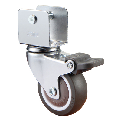 万向轮轮子U型夹板小推车脚轮