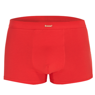 红豆男士大红内裤本命年礼物纯棉裆结婚青年平角裤头四角裤单条虎