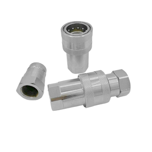 KZE液压高压油管快速插接头快换开闭式模具注塑机内螺纹碳钢接头