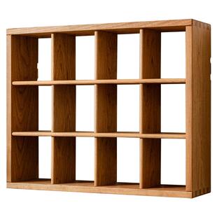 岩璞樱桃木多宝阁茶具博古架客厅茶室玄关实木双层格子挂墙置物架