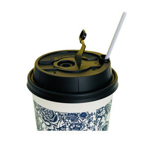 霸王茶颜三品吸管奶茶一次性咖啡三孔尖口耐高温搅拌棒白色纸包装