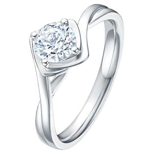 DRBELIEVE经典求婚钻戒结婚钻石戒指女戒婚戒定制1克拉铂金J10050