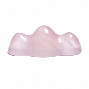 笔山粉水晶天然书法笔架山摆件高颜值小楷毛笔书法练字镇尺笔搁