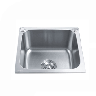 304不锈钢洗手盆厨房阳台洗菜盆单盆小水槽水池水盆单槽台上下盘