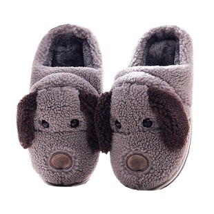 断码特惠儿童棉拖鞋冬季家用可爱卡通狗狗毛绒保暖女童家居棉鞋男
