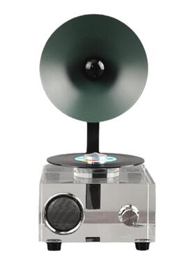 简约水晶播放机留声机模型摆件