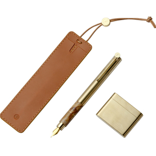 意外设计入石系列钢笔秋实款礼盒套装大理石黄铜商务办公礼品定制