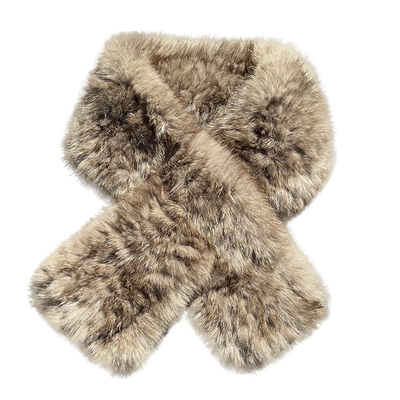 兔毛围巾双面加厚围脖皮草毛领子