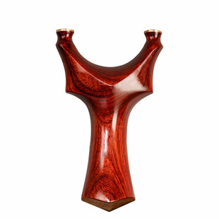 天罡弹弓小叶紫檀实木质原木头制扁皮铜头大威力成人竞技弹工包邮