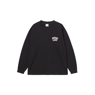 ADLV涂鸦AC熊印花长袖25新款纯棉百搭T恤男女款上衣早秋薄款穿搭