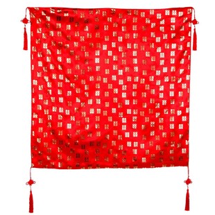 中式婚礼新娘红盖头蕾丝透明金喜字盖头凤凰刺绣纱巾结婚婚庆头巾