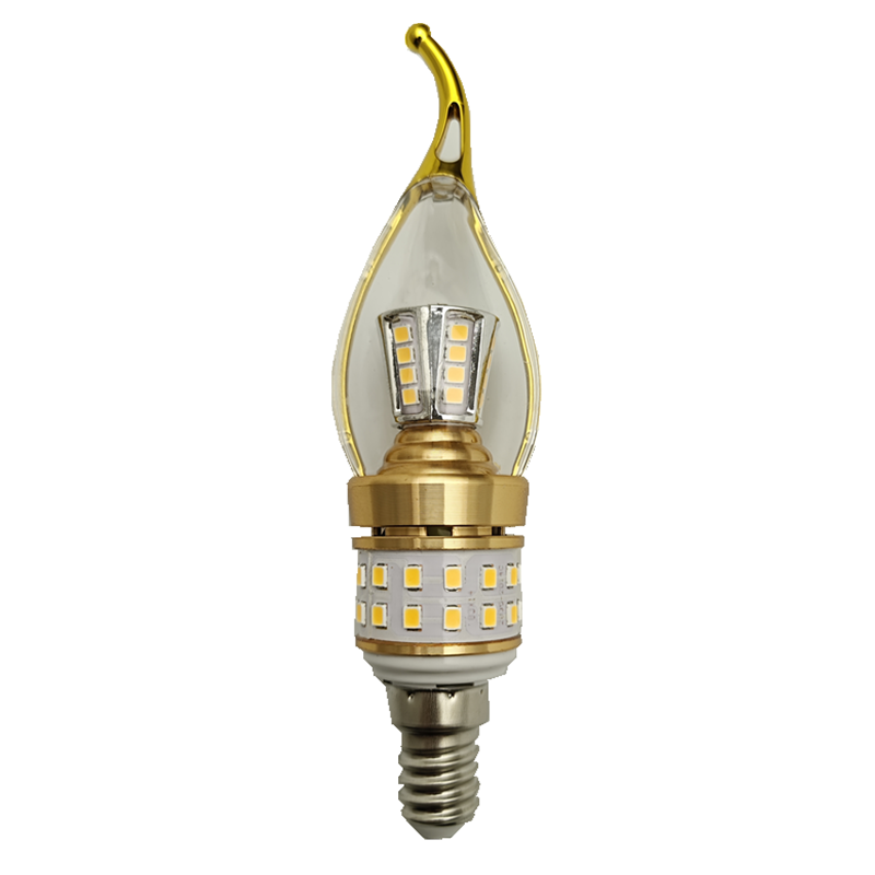 水晶吊灯金边拉尾尖泡无频闪护眼
