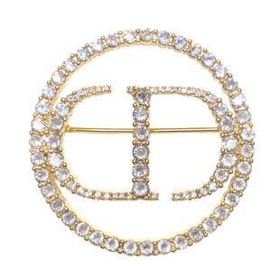 胸针高档女奢华优雅精致ins潮个性小众气质配饰小香风字母CD胸花