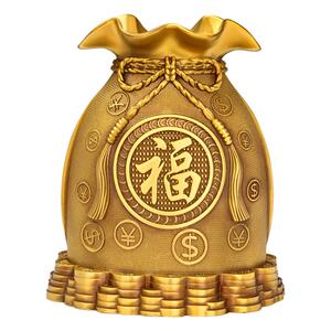 黄铜中式客厅玄关摆件钱袋子福袋