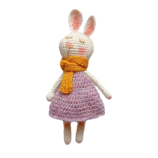 成品手工毛线钩织小兔包包挂件送闺蜜女友玩偶汽车钥匙扣礼物挂件