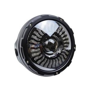 适用于豪爵TR300大灯改装复古圆灯总成摩托车LED天使眼配件无损