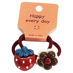 2026新款可爱儿童发绳女孩红色扎头发橡皮筋宝宝头绳皮套女童发饰