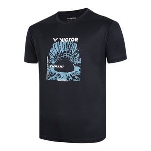 威克多VICTOR胜利T-55009羽毛球服男女款针织运动短袖T恤速干透气