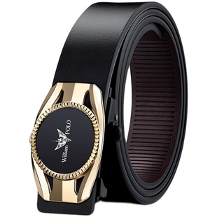 英皇保罗男士真皮皮带男自动扣腰带个性潮流无牙内穿牛皮韩版裤带